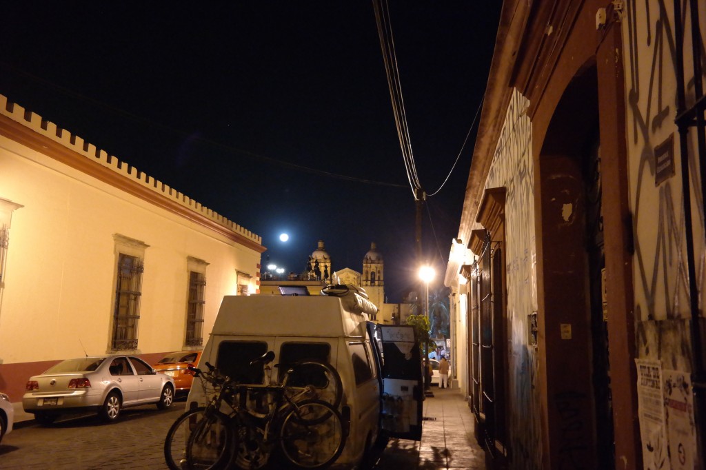 Camped on a side street in centro